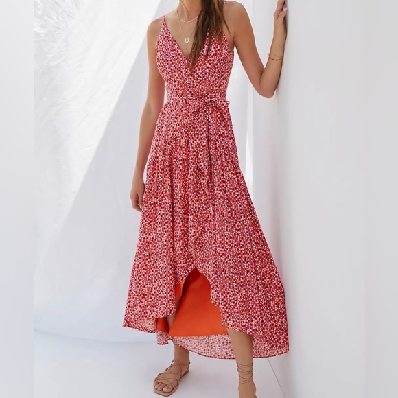 ❣️HP❣️Anthropologie Hutch Flutter Wrap Midi Dress NWT Size XSP - Picture 1 of 13